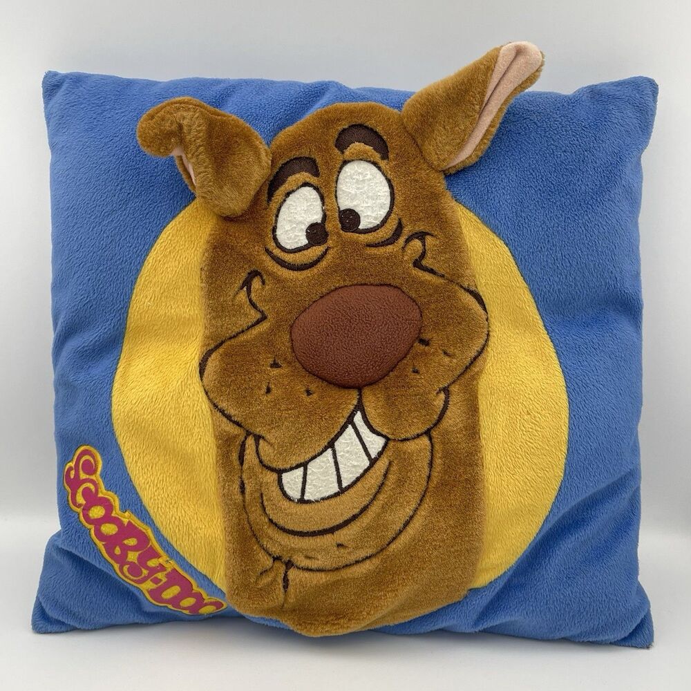 Scooby Doo Plush 13" 3D Ear Couch Pillow Small Cartoon Network 2001 Vintage Soft